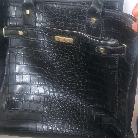 Marc Fishe black Crocodile tote - Picture 2 of 3